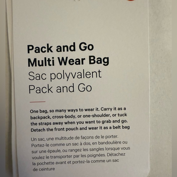 Lululemon Pack and Go Multi Wear Bag - Picture 6 of 11
